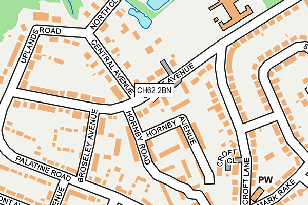 CH62 2BN map - OS OpenMap – Local (Ordnance Survey)