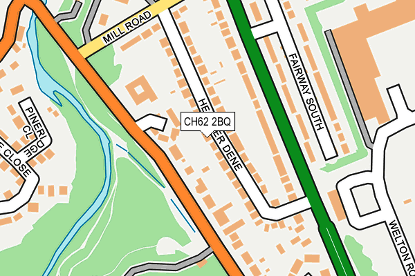 CH62 2BQ map - OS OpenMap – Local (Ordnance Survey)