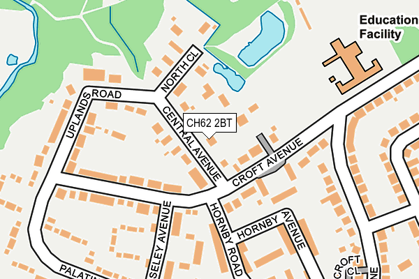 CH62 2BT map - OS OpenMap – Local (Ordnance Survey)
