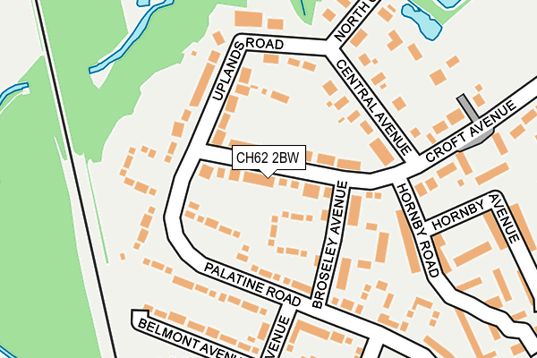 CH62 2BW map - OS OpenMap – Local (Ordnance Survey)