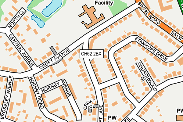 CH62 2BX map - OS OpenMap – Local (Ordnance Survey)