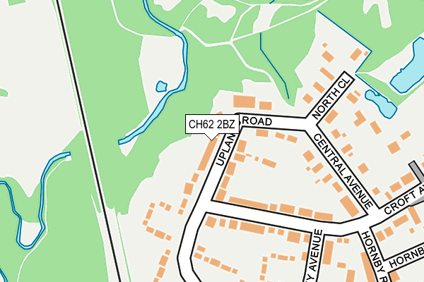 CH62 2BZ map - OS OpenMap – Local (Ordnance Survey)