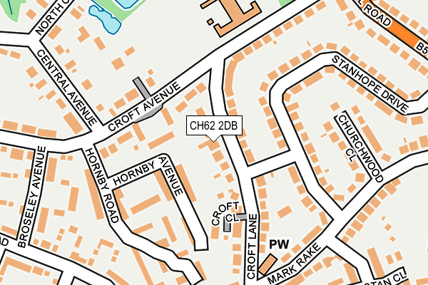 CH62 2DB map - OS OpenMap – Local (Ordnance Survey)