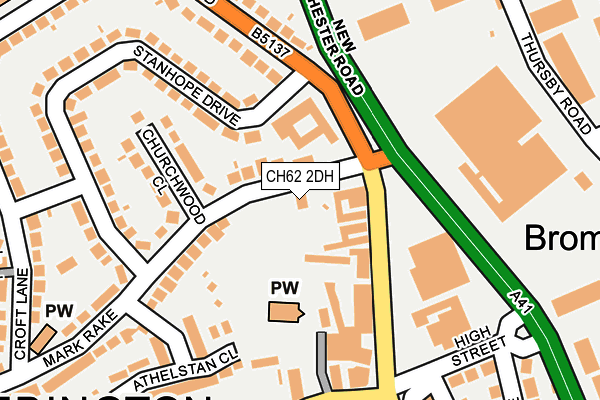 CH62 2DH map - OS OpenMap – Local (Ordnance Survey)