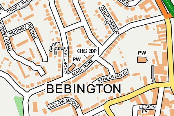 CH62 2DP map - OS OpenMap – Local (Ordnance Survey)