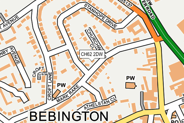 CH62 2DW map - OS OpenMap – Local (Ordnance Survey)