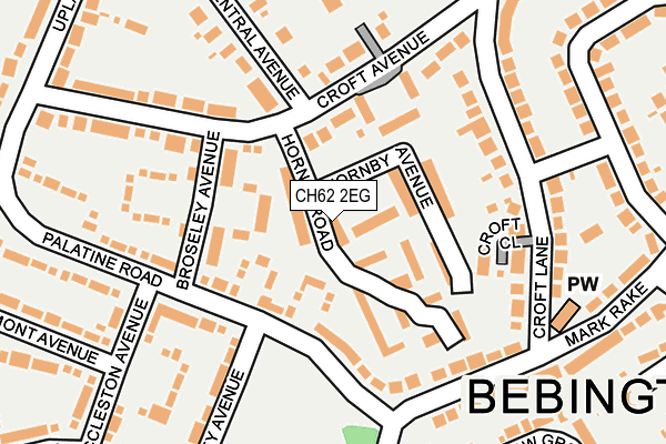 CH62 2EG map - OS OpenMap – Local (Ordnance Survey)
