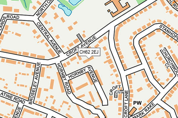 CH62 2EJ map - OS OpenMap – Local (Ordnance Survey)