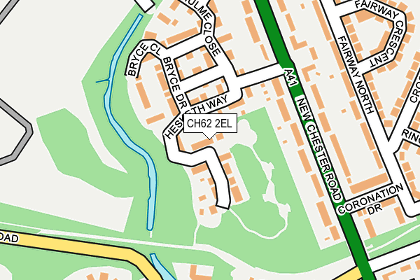 CH62 2EL map - OS OpenMap – Local (Ordnance Survey)