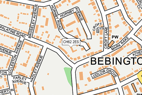 CH62 2ES map - OS OpenMap – Local (Ordnance Survey)
