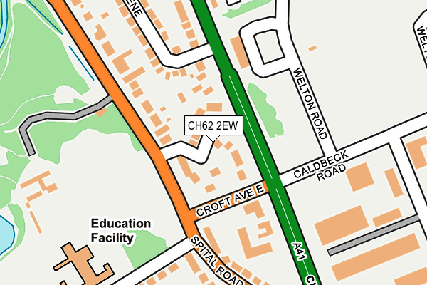 CH62 2EW map - OS OpenMap – Local (Ordnance Survey)