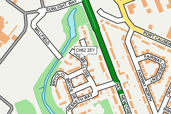 CH62 2EY map - OS OpenMap – Local (Ordnance Survey)