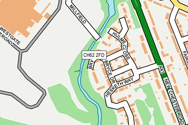 CH62 2FD map - OS OpenMap – Local (Ordnance Survey)