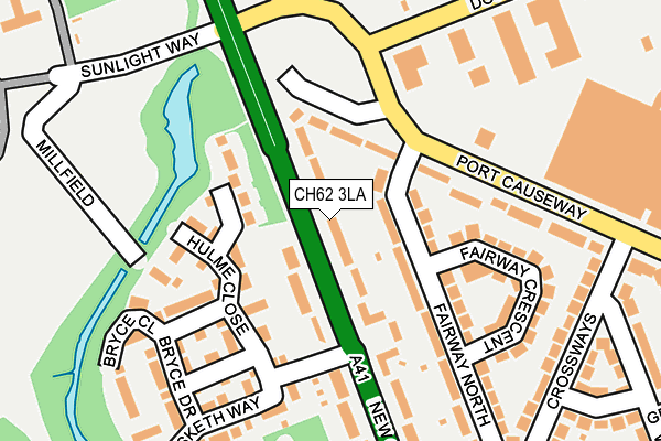 CH62 3LA map - OS OpenMap – Local (Ordnance Survey)
