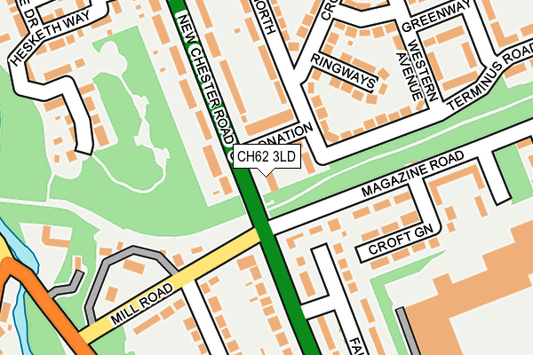 CH62 3LD map - OS OpenMap – Local (Ordnance Survey)