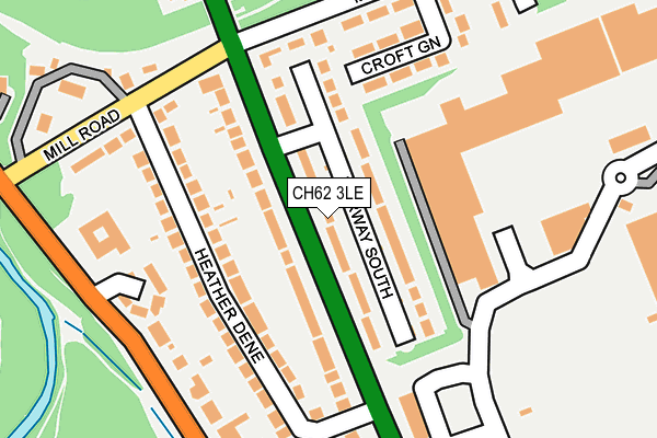 CH62 3LE map - OS OpenMap – Local (Ordnance Survey)