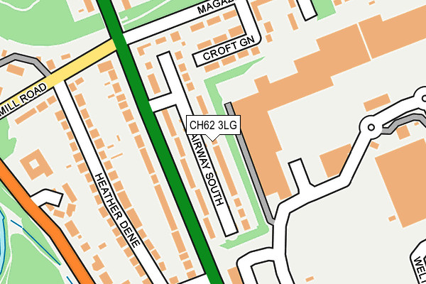 CH62 3LG map - OS OpenMap – Local (Ordnance Survey)