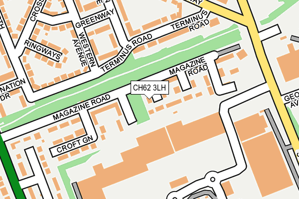 CH62 3LH map - OS OpenMap – Local (Ordnance Survey)