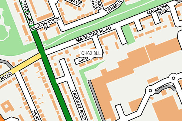 CH62 3LL map - OS OpenMap – Local (Ordnance Survey)