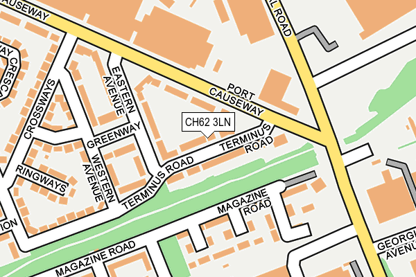 CH62 3LN map - OS OpenMap – Local (Ordnance Survey)
