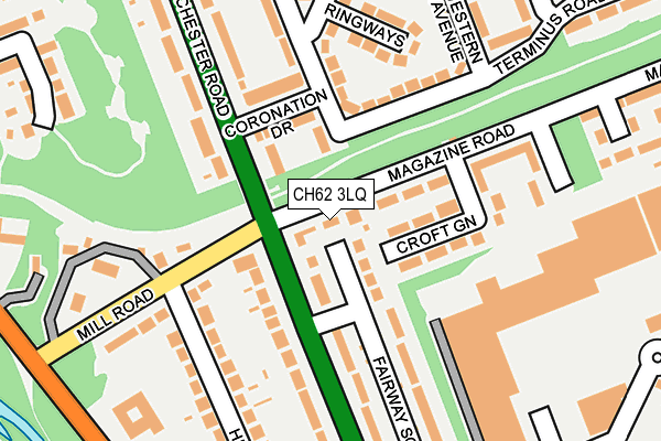 CH62 3LQ map - OS OpenMap – Local (Ordnance Survey)