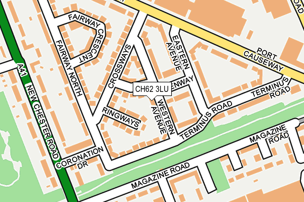 CH62 3LU map - OS OpenMap – Local (Ordnance Survey)