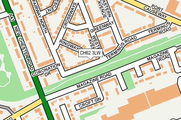 CH62 3LW map - OS OpenMap – Local (Ordnance Survey)