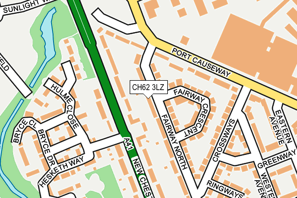 CH62 3LZ map - OS OpenMap – Local (Ordnance Survey)