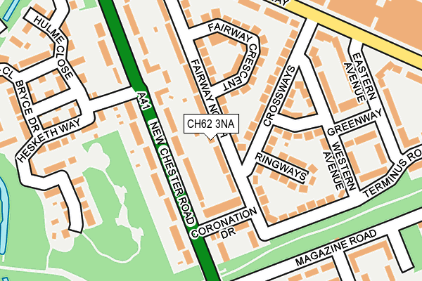 CH62 3NA map - OS OpenMap – Local (Ordnance Survey)