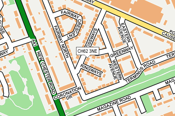 CH62 3NE map - OS OpenMap – Local (Ordnance Survey)