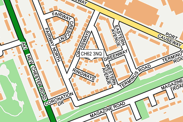 CH62 3NQ map - OS OpenMap – Local (Ordnance Survey)