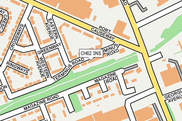 CH62 3NS map - OS OpenMap – Local (Ordnance Survey)