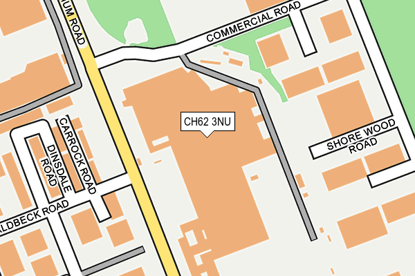 CH62 3NU map - OS OpenMap – Local (Ordnance Survey)