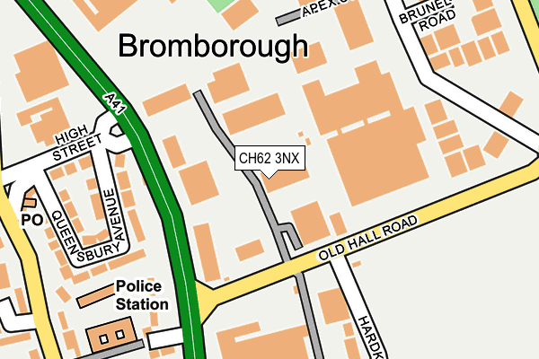 CH62 3NX map - OS OpenMap – Local (Ordnance Survey)