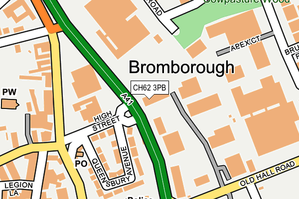 CH62 3PB map - OS OpenMap – Local (Ordnance Survey)