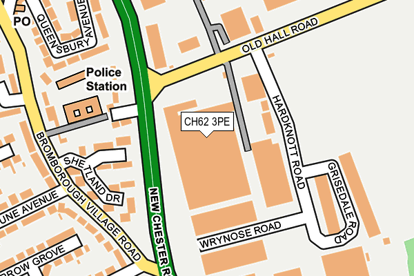 CH62 3PE map - OS OpenMap – Local (Ordnance Survey)