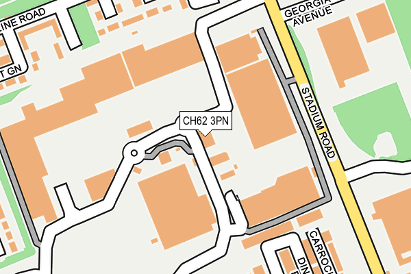 CH62 3PN map - OS OpenMap – Local (Ordnance Survey)