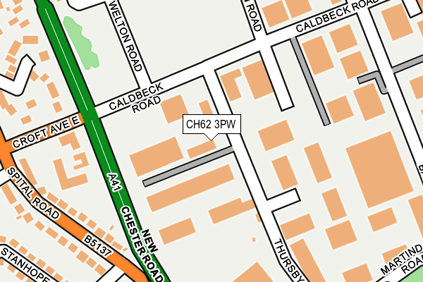 CH62 3PW map - OS OpenMap – Local (Ordnance Survey)