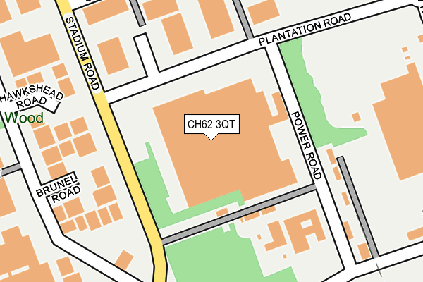 CH62 3QT map - OS OpenMap – Local (Ordnance Survey)