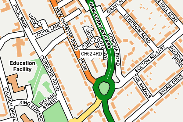 CH62 4RD map - OS OpenMap – Local (Ordnance Survey)