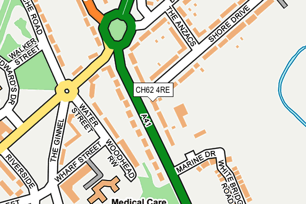 CH62 4RE map - OS OpenMap – Local (Ordnance Survey)