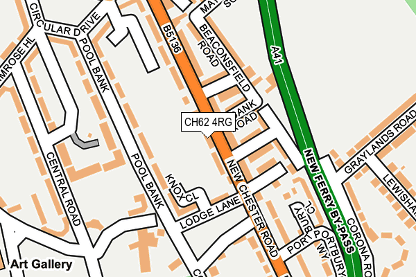 CH62 4RG map - OS OpenMap – Local (Ordnance Survey)