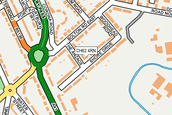 CH62 4RN map - OS OpenMap – Local (Ordnance Survey)