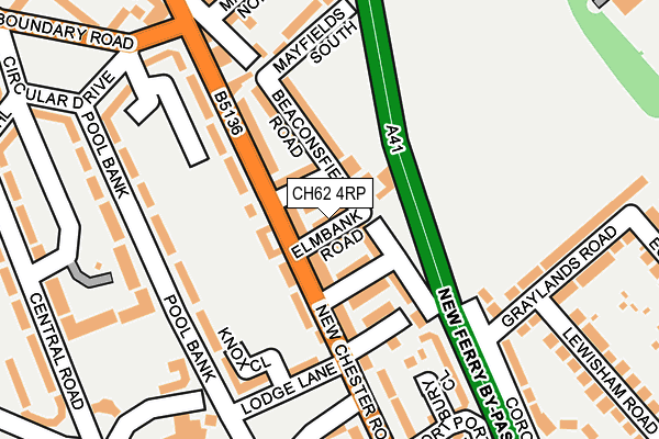 CH62 4RP map - OS OpenMap – Local (Ordnance Survey)