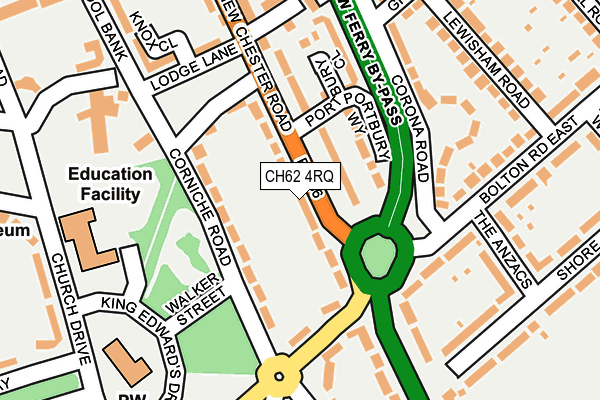 CH62 4RQ map - OS OpenMap – Local (Ordnance Survey)