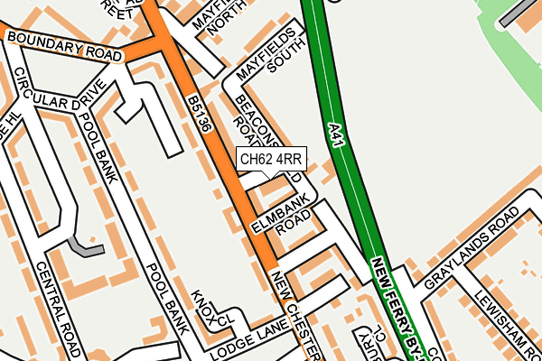 CH62 4RR map - OS OpenMap – Local (Ordnance Survey)