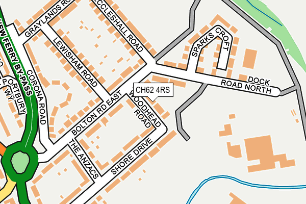 CH62 4RS map - OS OpenMap – Local (Ordnance Survey)