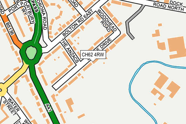CH62 4RW map - OS OpenMap – Local (Ordnance Survey)