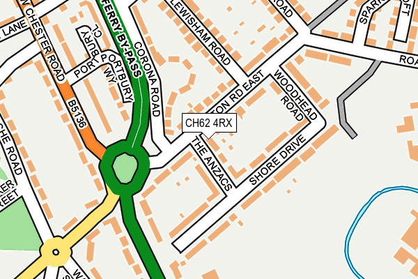 CH62 4RX map - OS OpenMap – Local (Ordnance Survey)