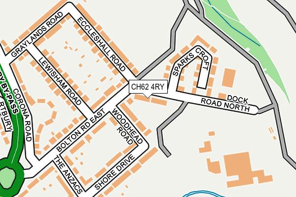 CH62 4RY map - OS OpenMap – Local (Ordnance Survey)